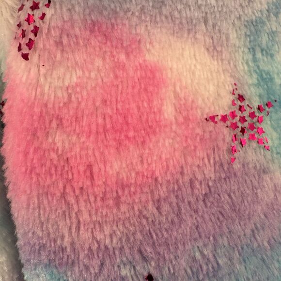 The Children's Place Pajamas Footed Fleece Size 5T Unicorn Sparkly Purple Pink - Picture 9 of 16